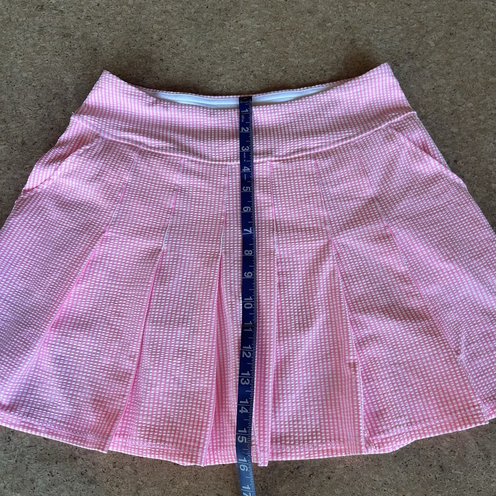 Lilly Pulitzer UPF 50+ LUXLETIC PRISKA SKORT HAVANA PINK SEERSUCKER Sz 6 - Picture 4 of 5